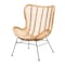 Baxton Studio Colorado Modern Bohemian Natural Brown Rattan and Black Metal Accent Chair 224-13131-ZORO - alternate 9